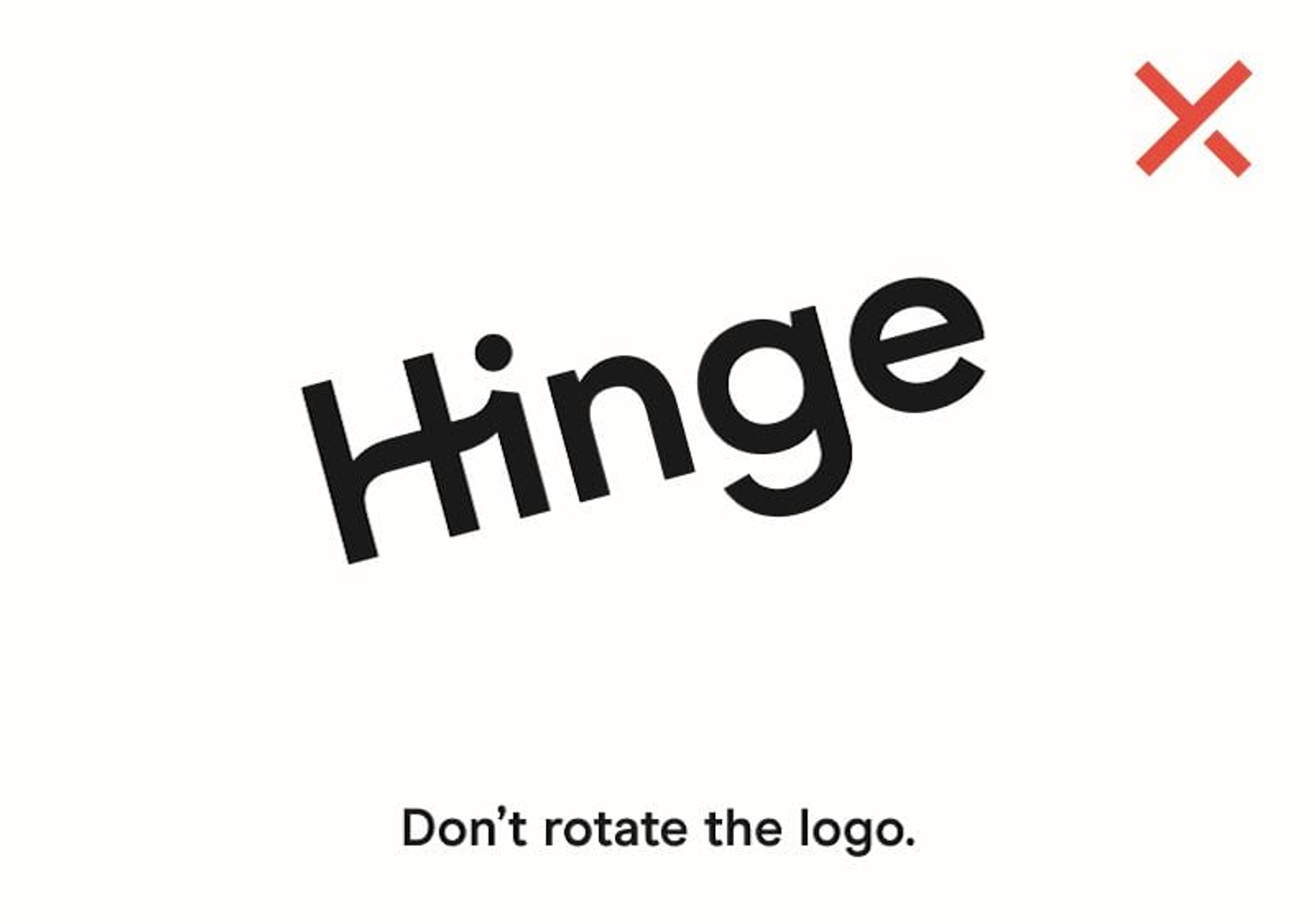 Don't rotate the logo.