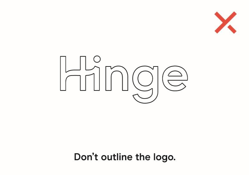 The Hinge brand guidelines Hinge