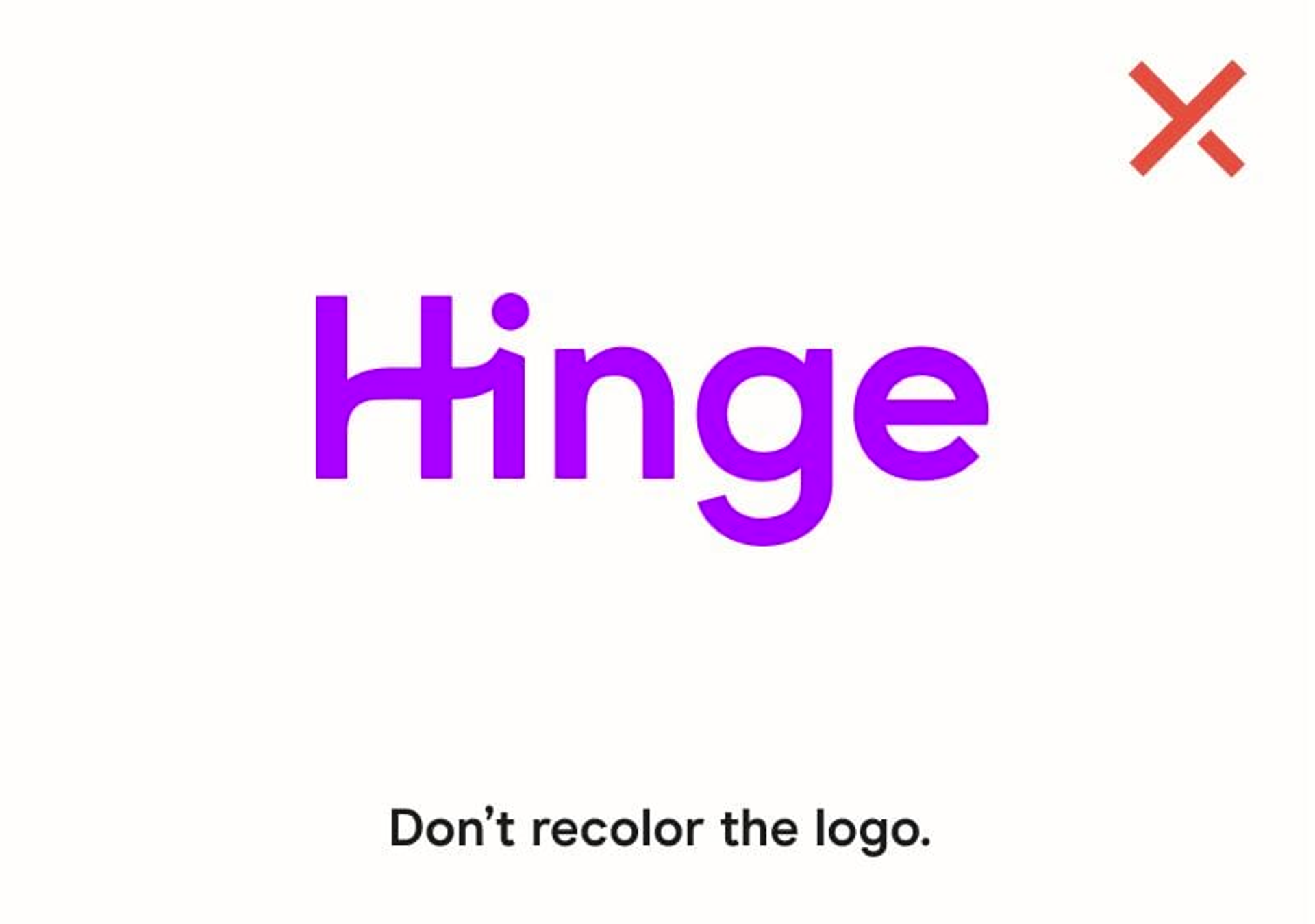 Don't recolor the logo.
