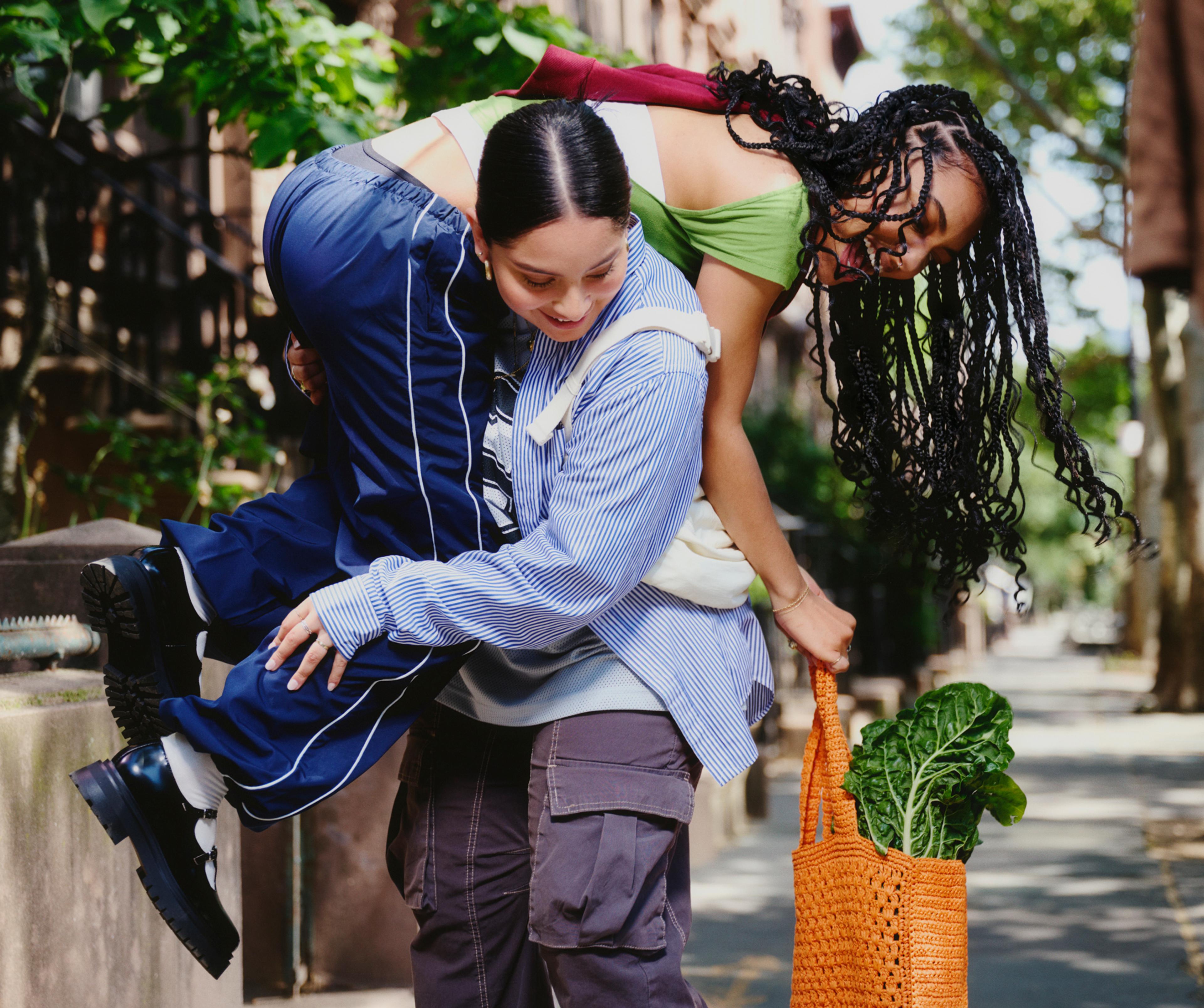 Couple laughing with each other