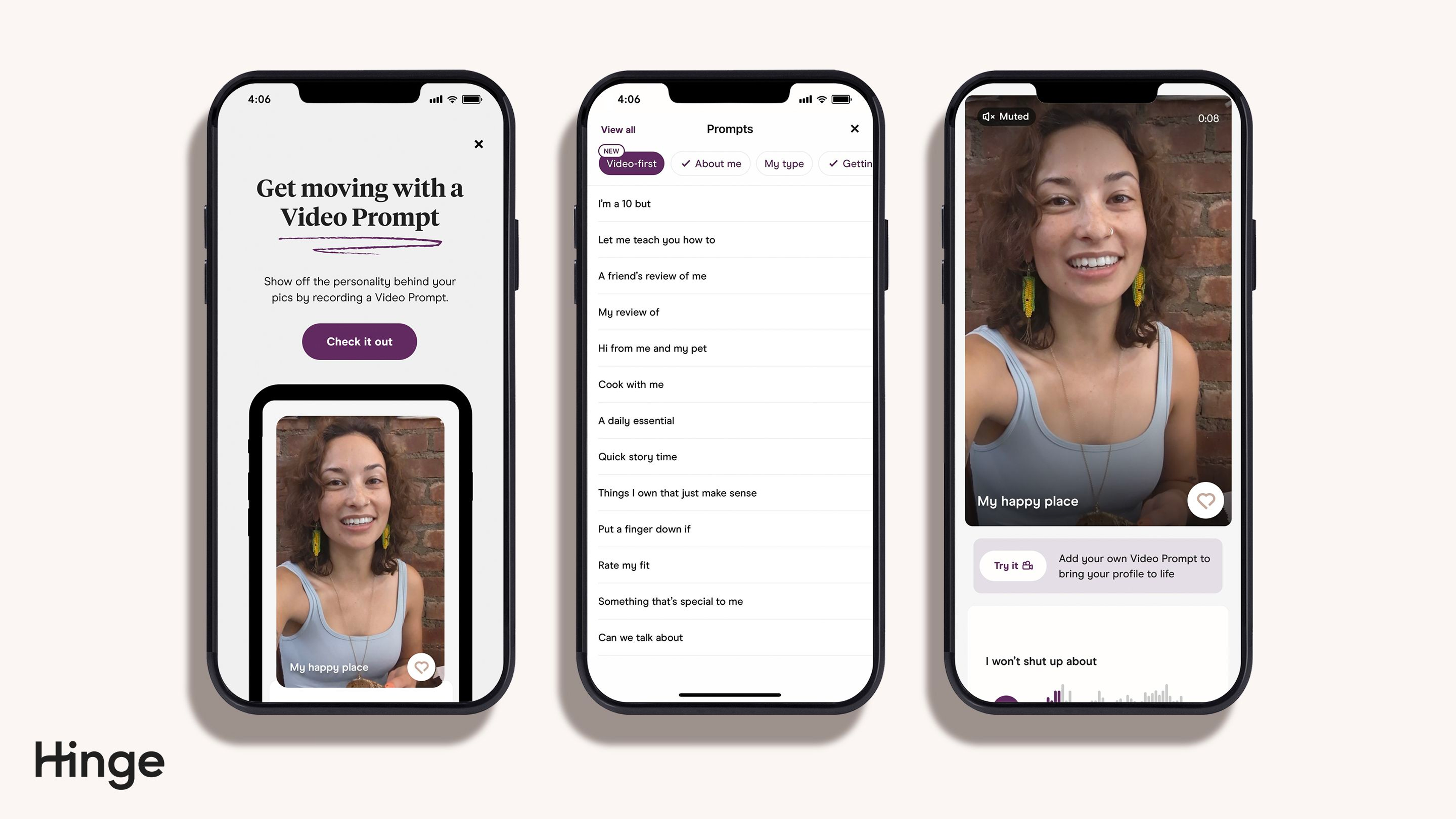 Interface details prompting a user to record a video for a match.