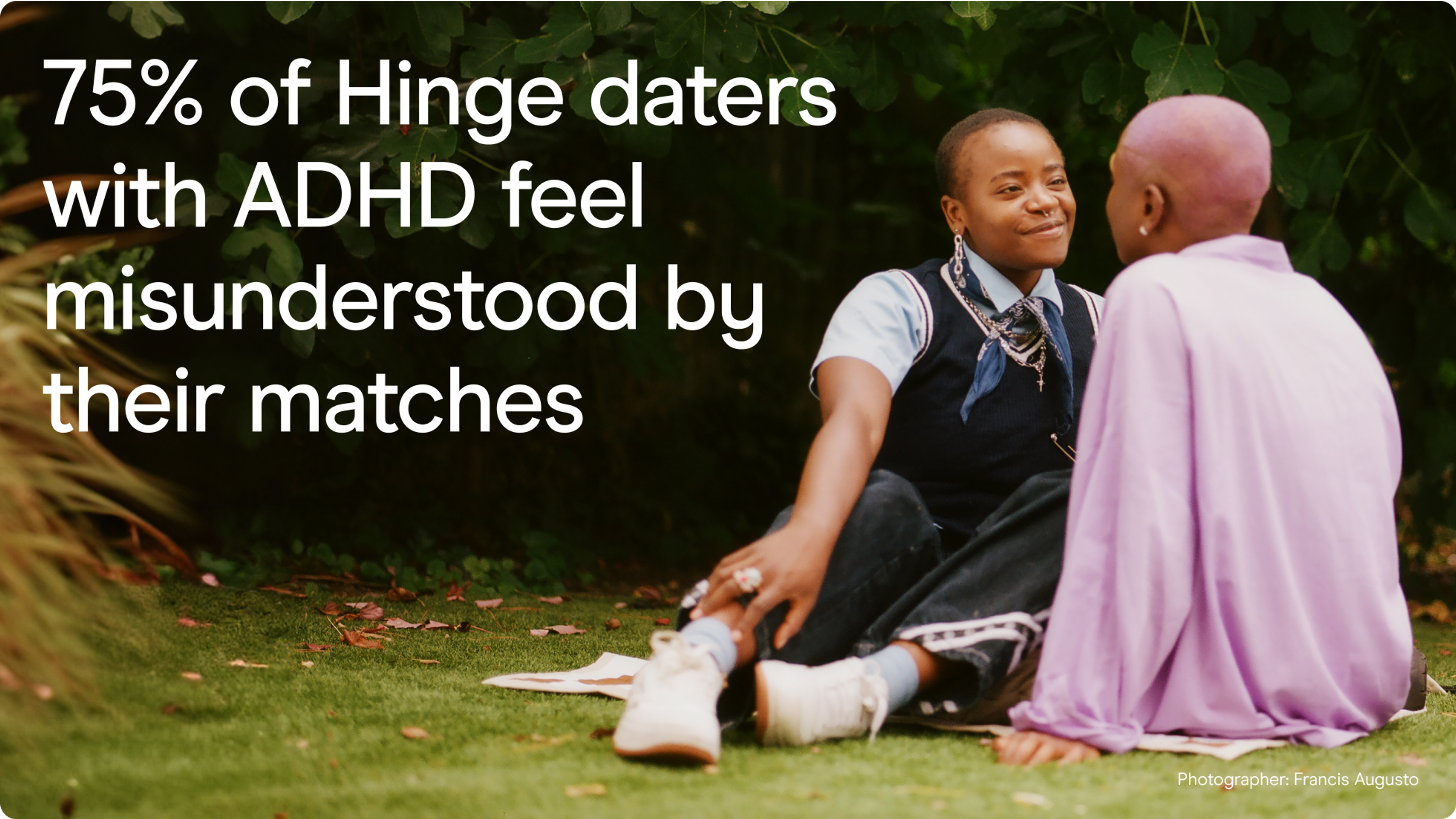 75% of Hinge daters with ADHD feel misunderstood by their matches.